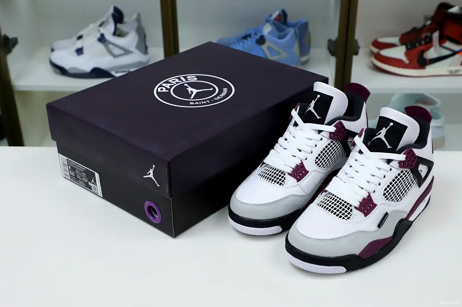 4 RETRO X PARIS JORDAN AIR Kimikick SAINT-GERMAIN JORDAN 'BORDEAUX' AIR 0807